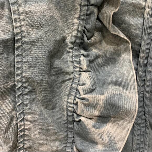 LA Made women’s jacket ruffled jean size L tie dye vintage look - Picture 6 of 8